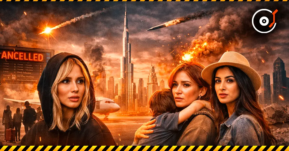 Celebrities are stranded in Dubai due to missile attacks and flight cancellations.